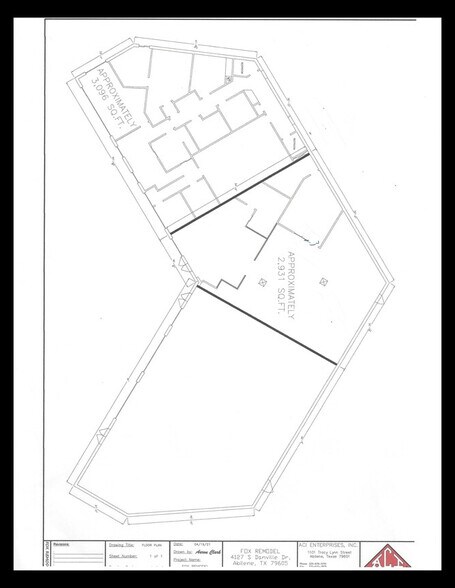 4127 Danville Dr, Abilene, TX for lease - Floor Plan - Image 3 of 4