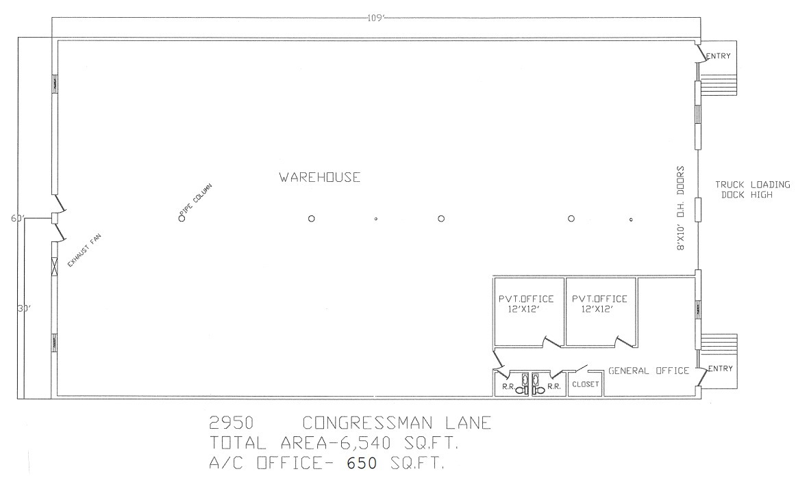 2906-2960 Congressman Ln, Dallas, TX for lease Floor Plan- Image 1 of 1