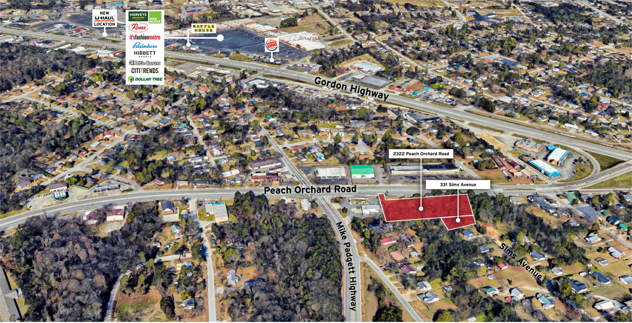 2322 Peach Orchard Rd, Augusta, GA, 30906 Commercial Land For Sale