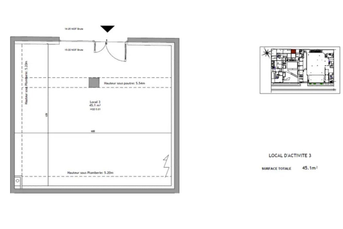 Montpellier, HER 34070 - Unit Lot 1 -  - Floor Plan - Image 1 of 1
