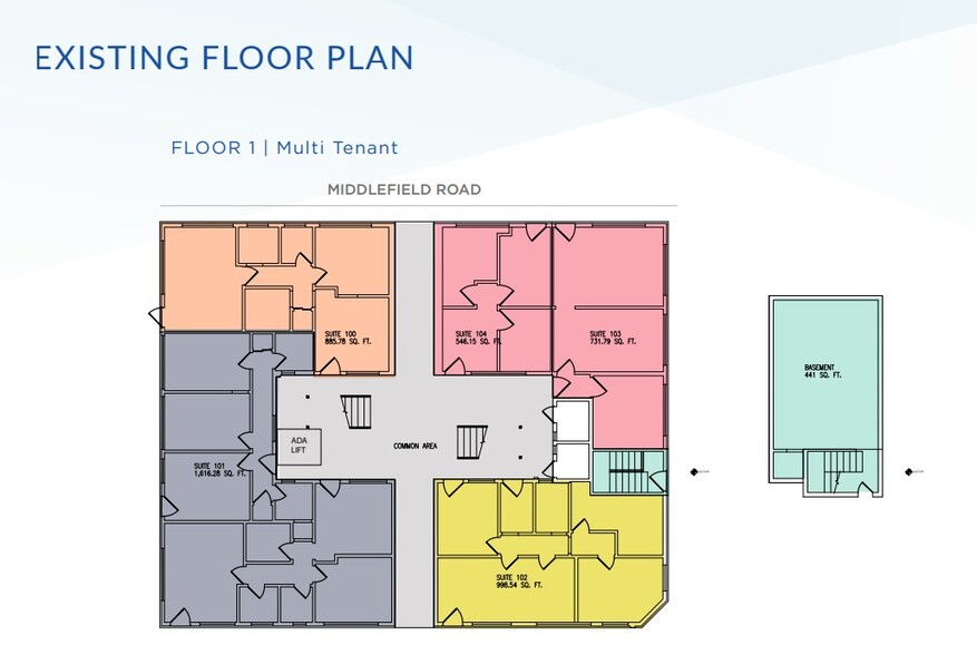 535-555 Middlefield Rd, Palo Alto, CA for lease - Floor Plan - Image 3 of 3