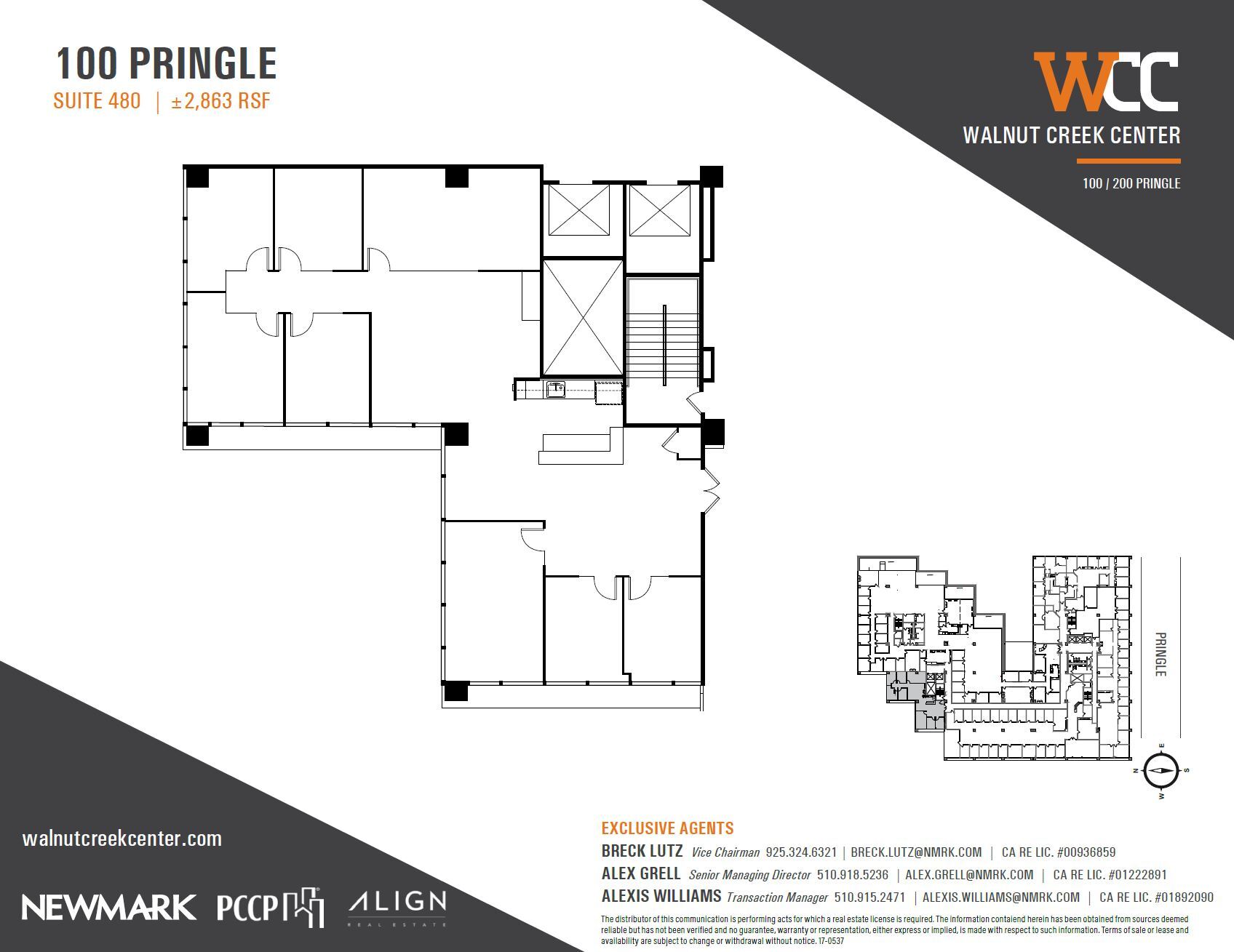 100 Pringle Ave, Walnut Creek, CA for lease Floor Plan- Image 1 of 1