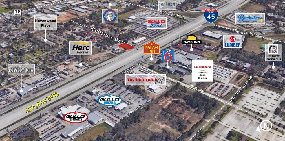 NEC I-45 and Bellshire Drive, Conroe, TX for sale - Building Photo - Image 1 of 1