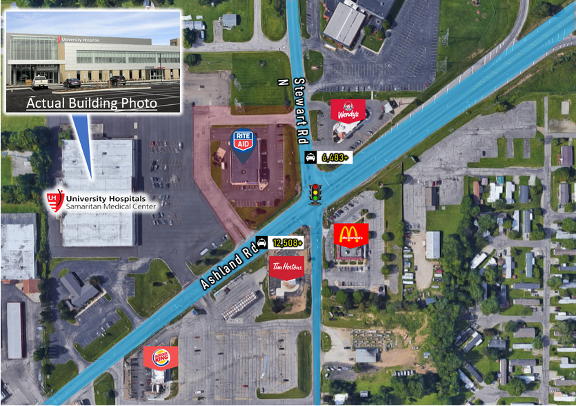 1075 Ashland Rd, Mansfield, OH for lease - Aerial - Image 3 of 7