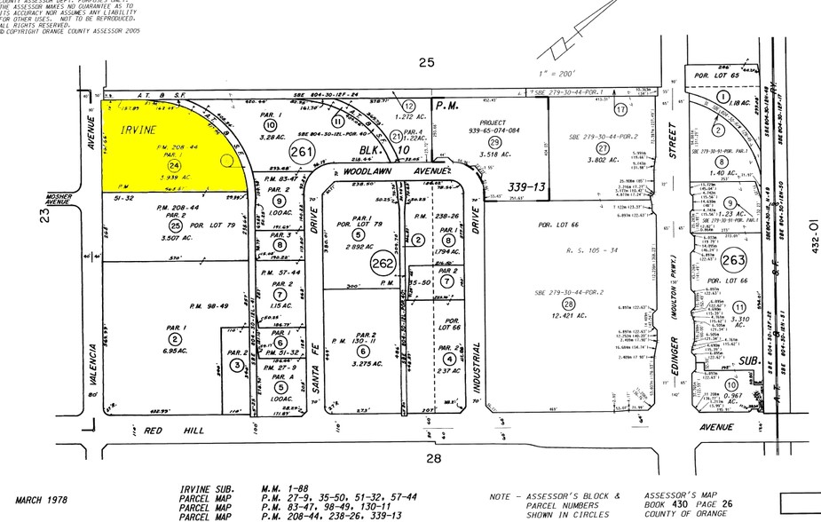 1311 Valencia Ave, Tustin, CA for lease - Plat Map - Image 2 of 7