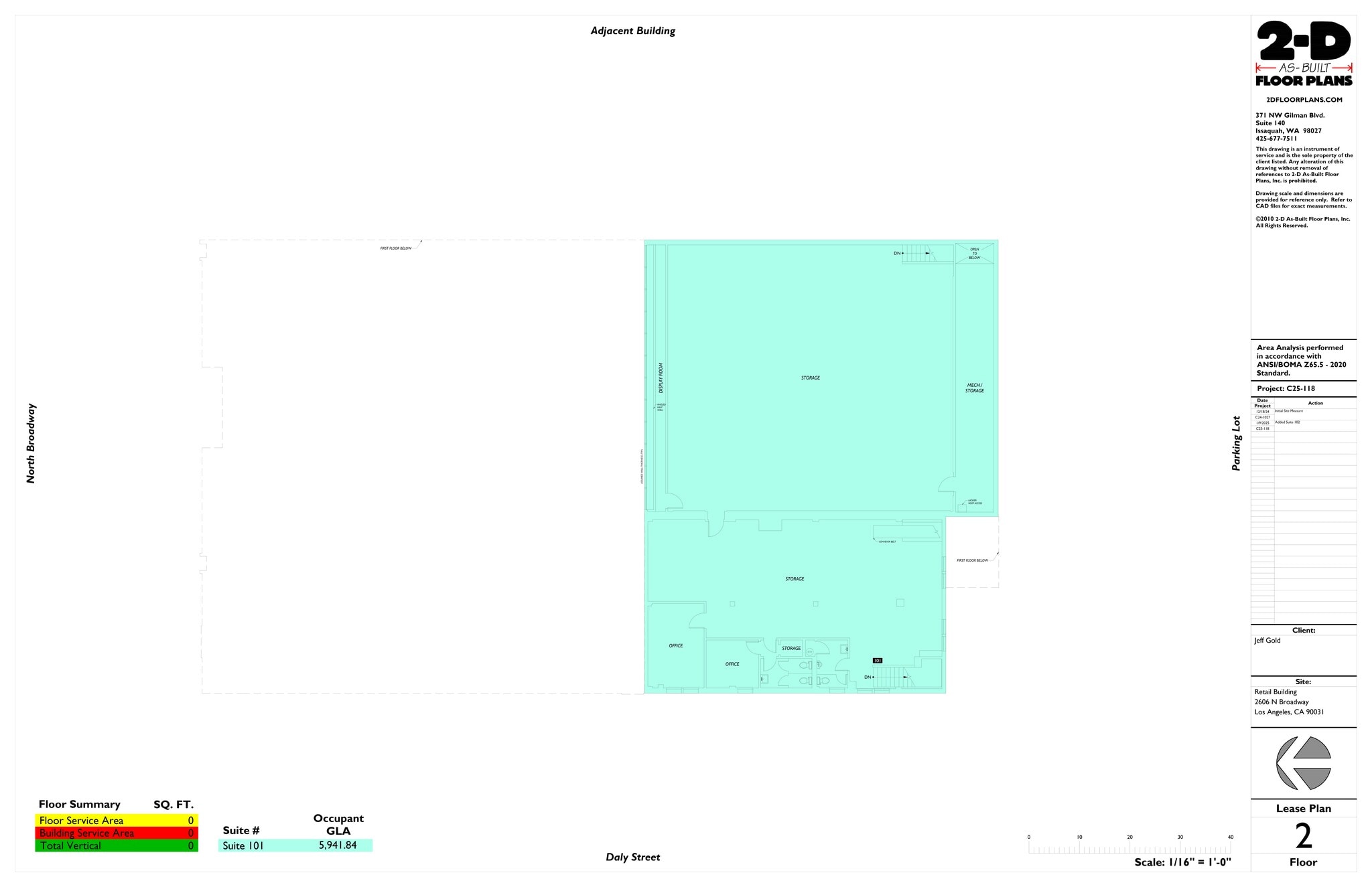 2606 N Broadway, Los Angeles, CA for lease Site Plan- Image 1 of 3