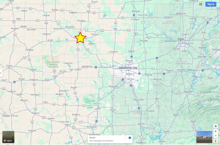 29 US60, Seiling, OK 73663 11,750 SF on 4.69 Acres Seiling, OK