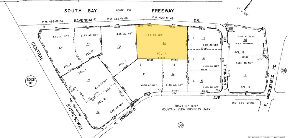 355-365 Ravendale Dr, Mountain View, CA for lease - Plat Map - Image 2 of 5