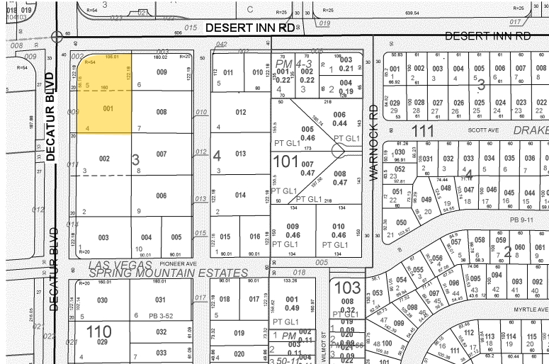 3300 S Decatur Blvd, Las Vegas, NV for lease - Plat Map - Image 2 of 4