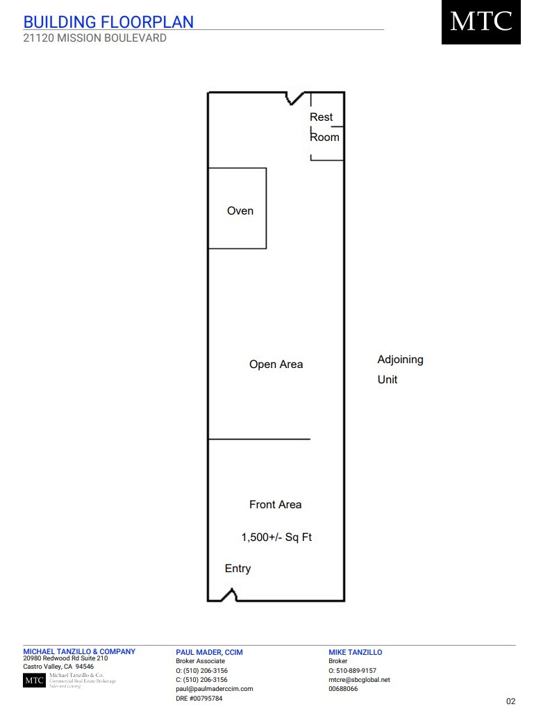 21120-21124 Mission Blvd, Hayward, CA for lease Floor Plan- Image 1 of 1