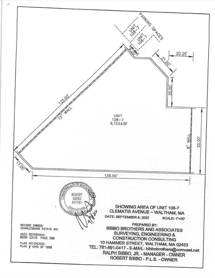 108 Clematis Ave, Waltham, MA for lease Floor Plan- Image 1 of 7