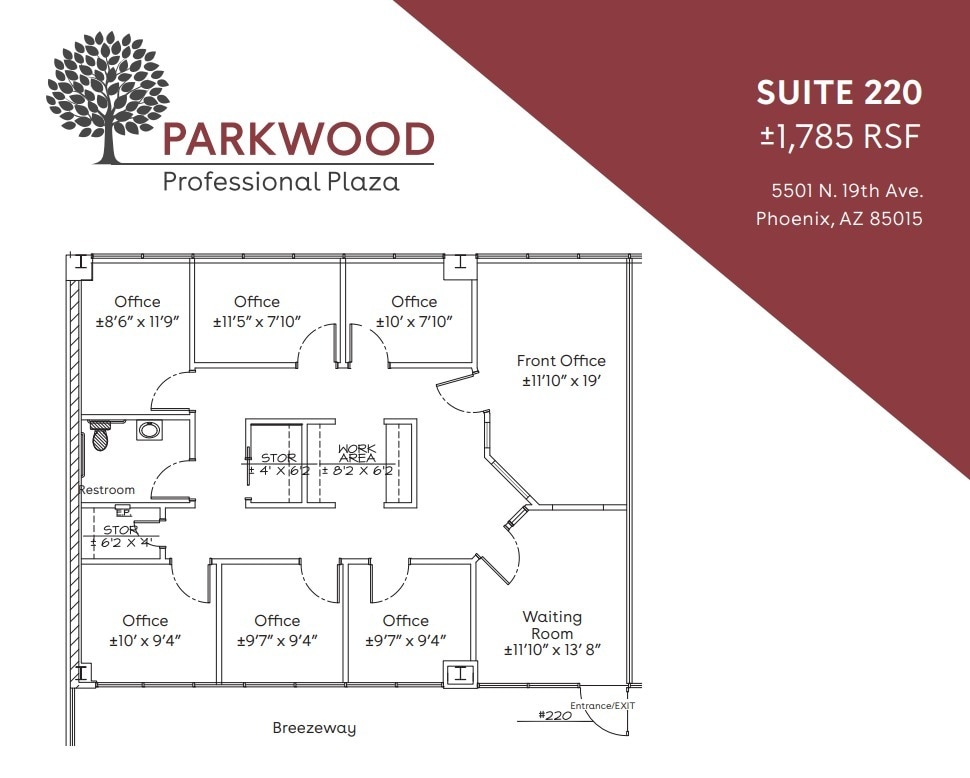 5501 N 19th Ave, Phoenix, AZ for lease Floor Plan- Image 1 of 1