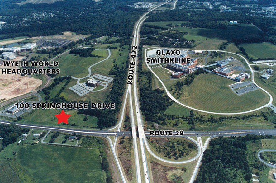 100 Springhouse Dr, Collegeville, PA for lease - Aerial - Image 2 of 21