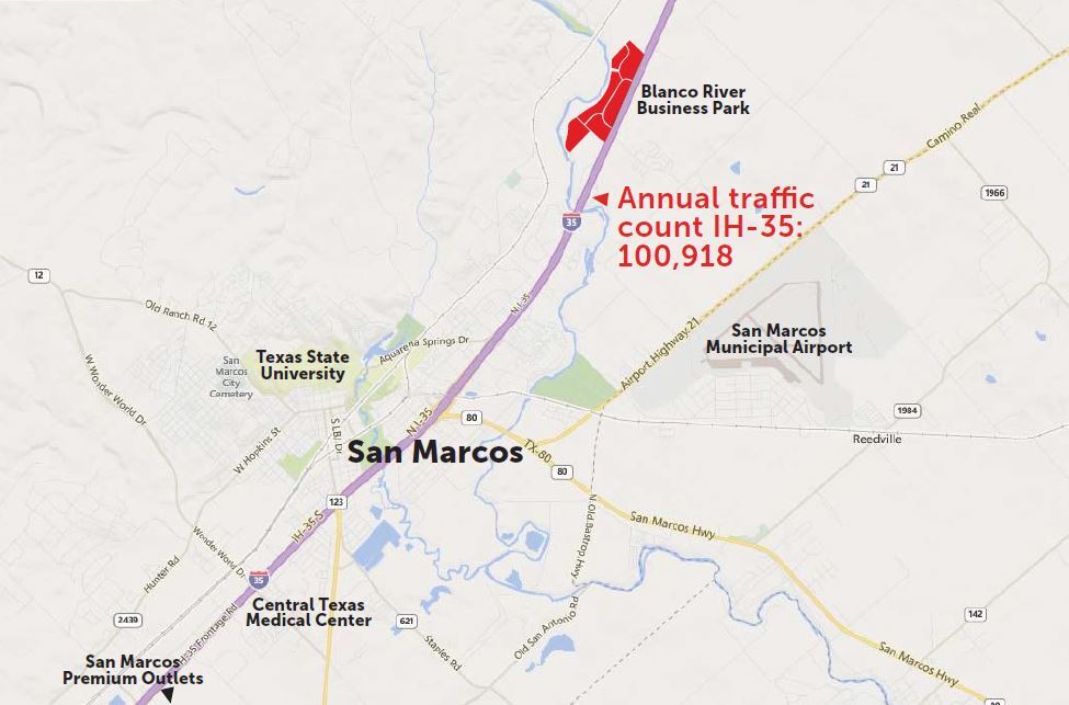Yarrington Rd & IH 35, San Marcos, TX 78666 Blanco River Business