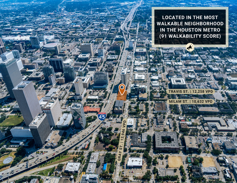 2020 Travis St, Houston, TX for lease - Aerial - Image 3 of 4