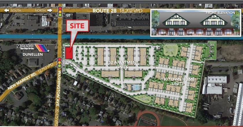 100 S Washington Ave, Dunellen, NJ for lease - Site Plan - Image 3 of 4