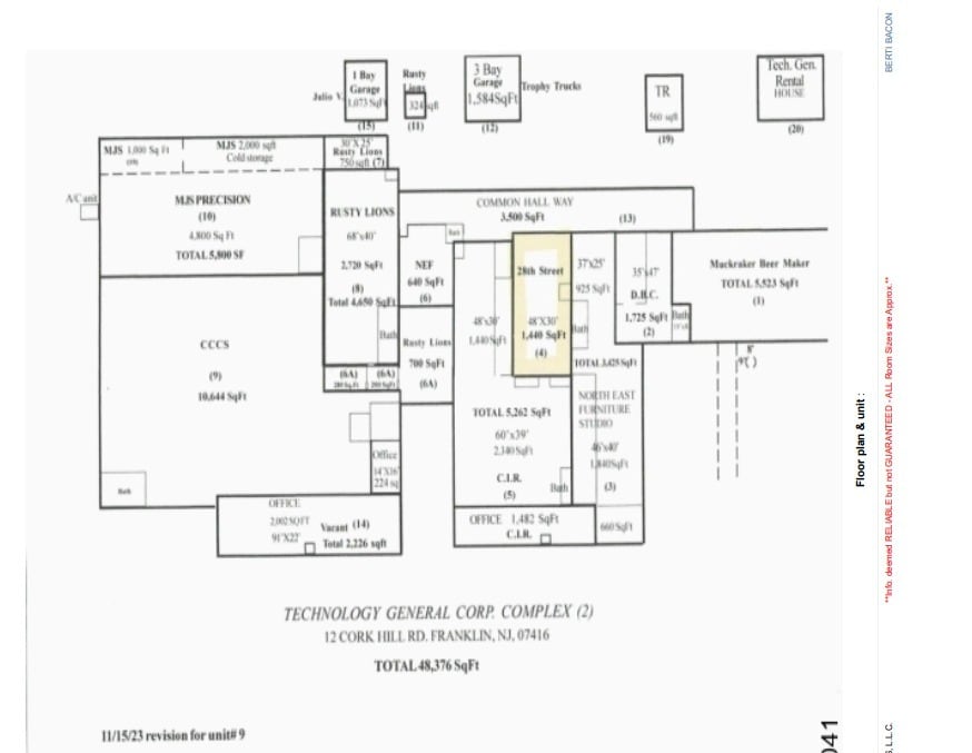 12 Cork Hill Rd, Franklin, NJ for lease Floor Plan- Image 1 of 1