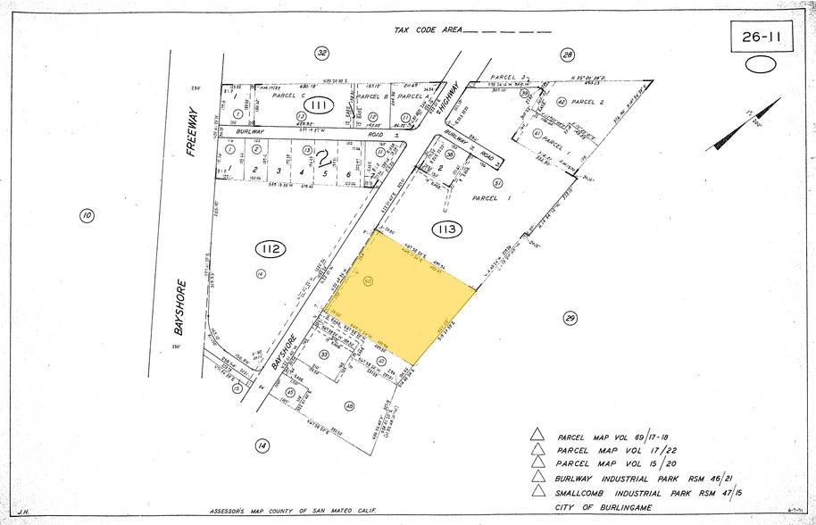 1350 Bayshore Hwy, Burlingame, CA for lease - Plat Map - Image 2 of 7