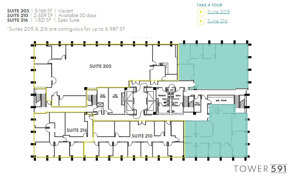 591 Camino de la Reina, San Diego, CA for lease Floor Plan- Image 1 of 1