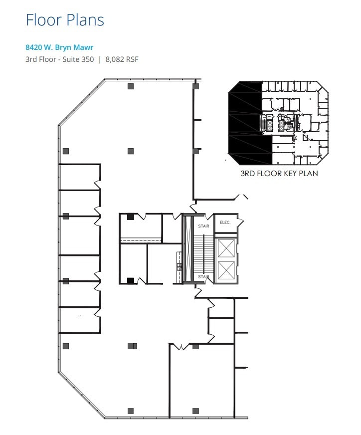 8410 W Bryn Mawr Ave, Chicago, IL for lease Floor Plan- Image 1 of 1