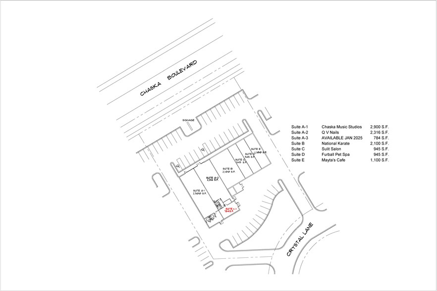 1340 Crystal Ln, Chaska, MN for lease - Site Plan - Image 2 of 5