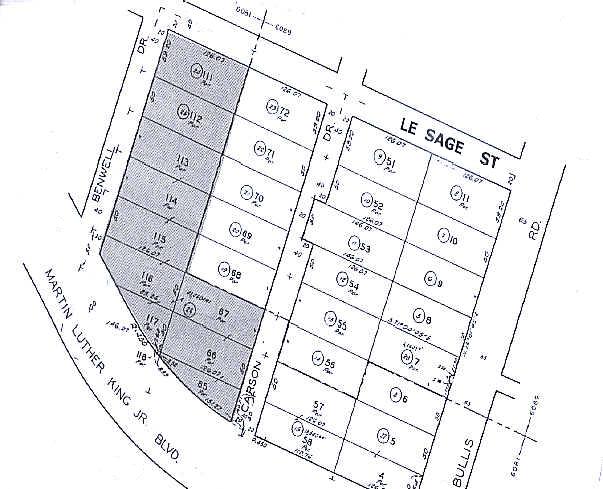 3737 Martin Luther King Jr Blvd, Lynwood, CA for lease - Plat Map - Image 2 of 2