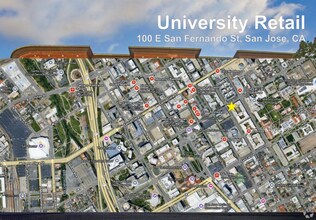 100-140 E San Fernando St, San Jose, CA - AERIAL map view