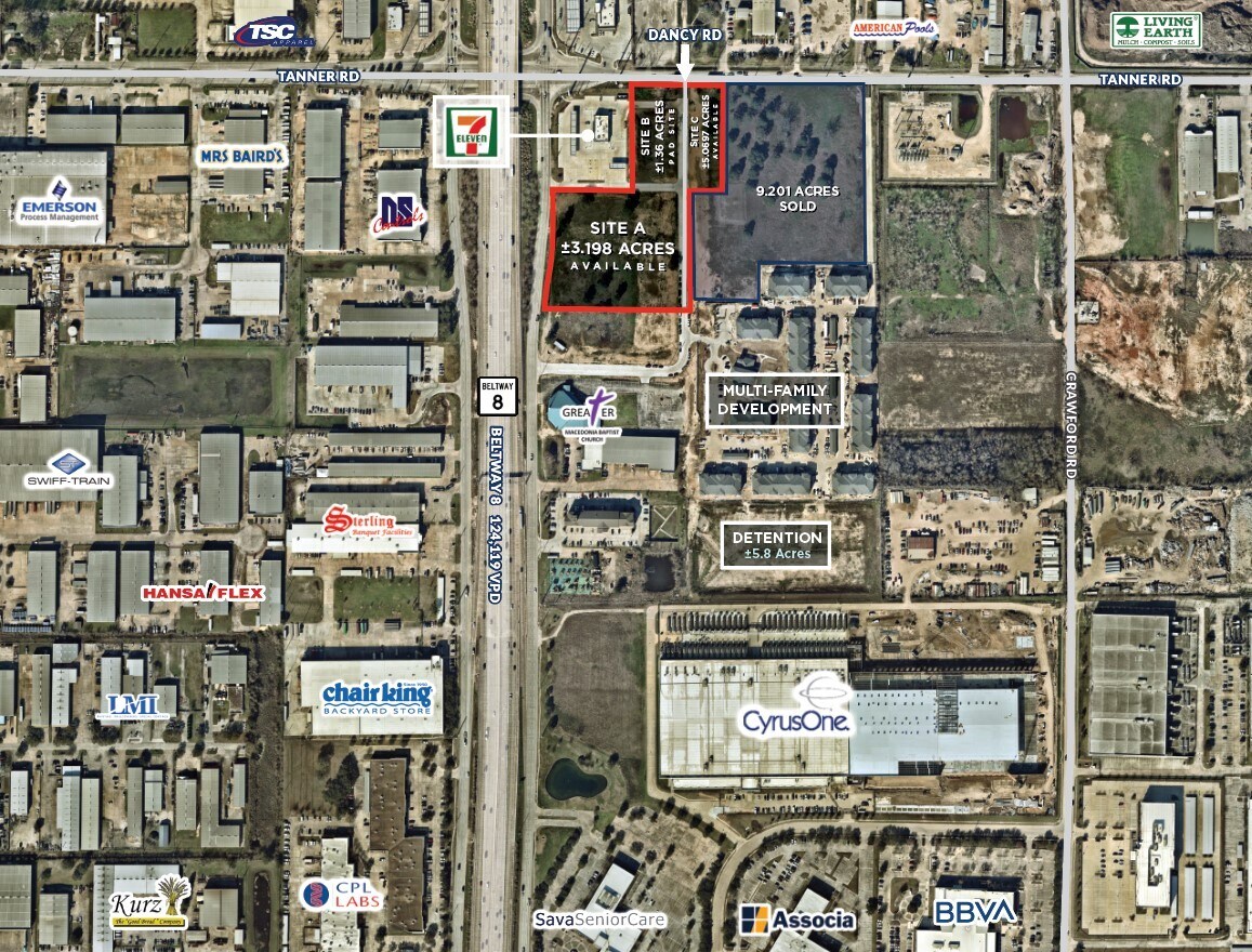 Beltway 8 & Tanner Rd, Houston, TX for sale Aerial- Image 1 of 3
