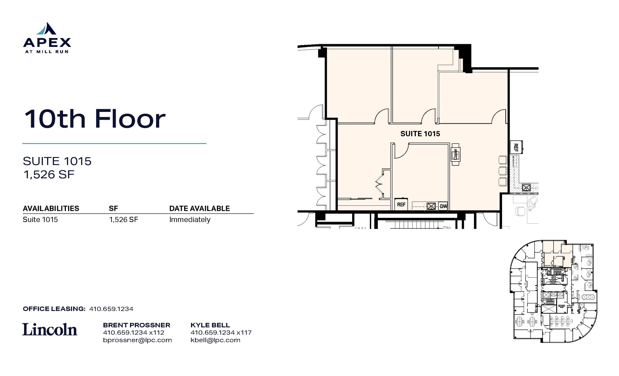 10451 Mill Run Cir, Owings Mills, MD for lease Floor Plan- Image 1 of 6