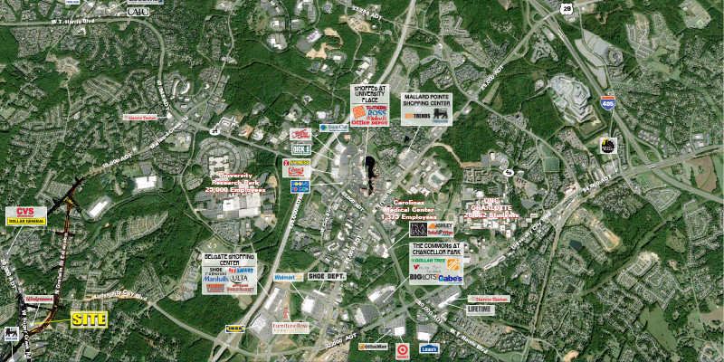 N Graham St & West Sugar Creek Rd, Charlotte, NC for sale - Aerial - Image 2 of 3