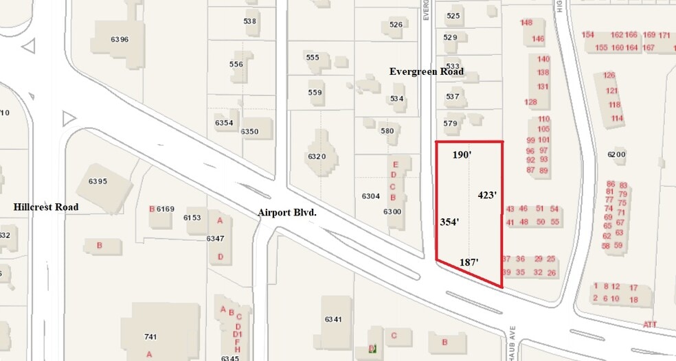 6300 Airport Blvd, Mobile, AL for sale - Plat Map - Image 2 of 2
