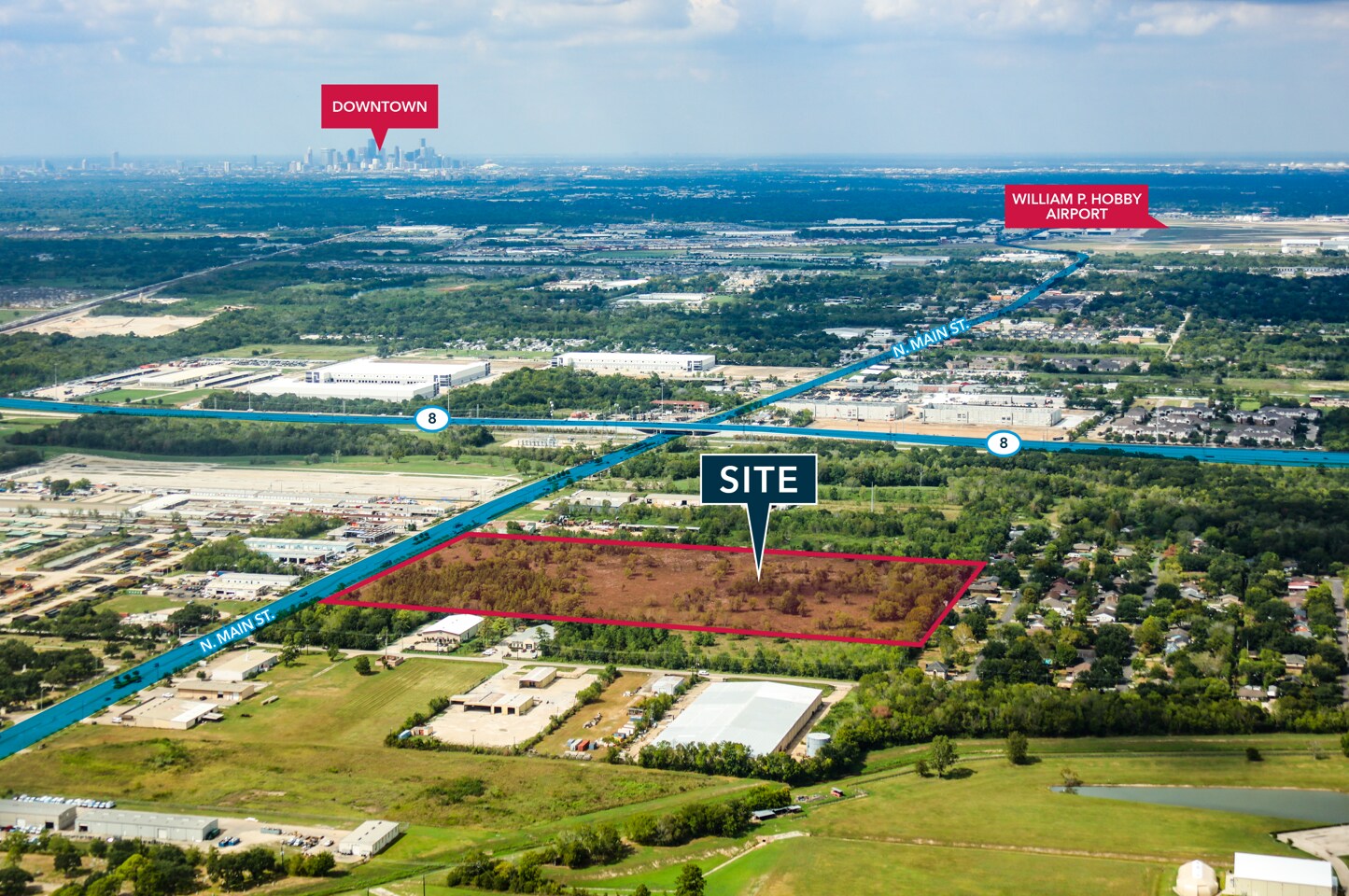0 N. Main St., Pearland, TX for sale Aerial- Image 1 of 1
