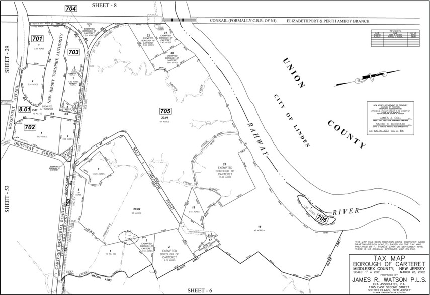 8001 Industrial Ave, Carteret, NJ for lease - Plat Map - Image 2 of 3