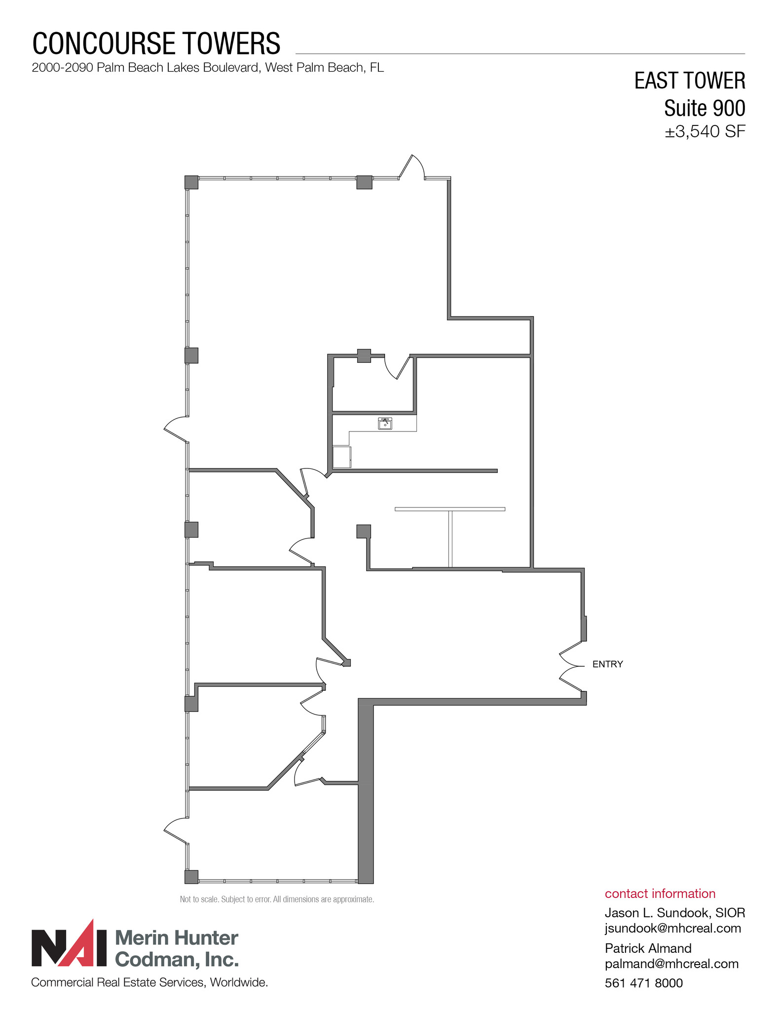 2090 Palm Beach Lakes Blvd, West Palm Beach, FL for lease Floor Plan- Image 1 of 10