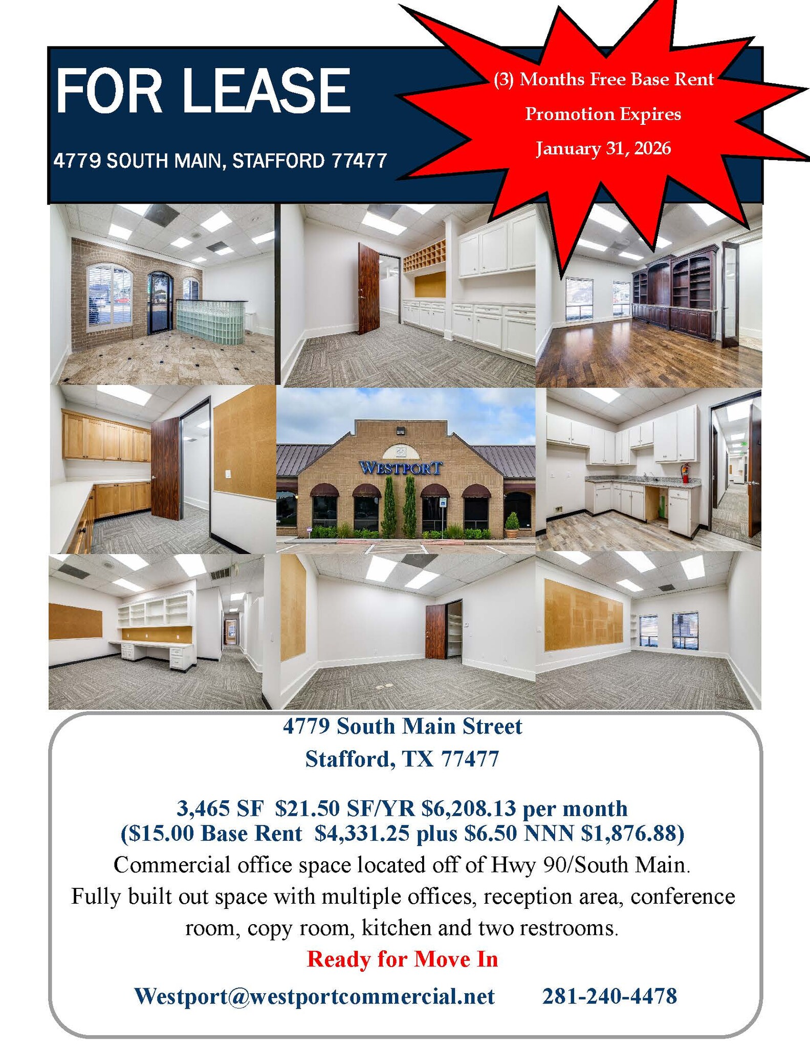 4779-4781 S Main St, Stafford, TX for lease Interior Photo- Image 1 of 2