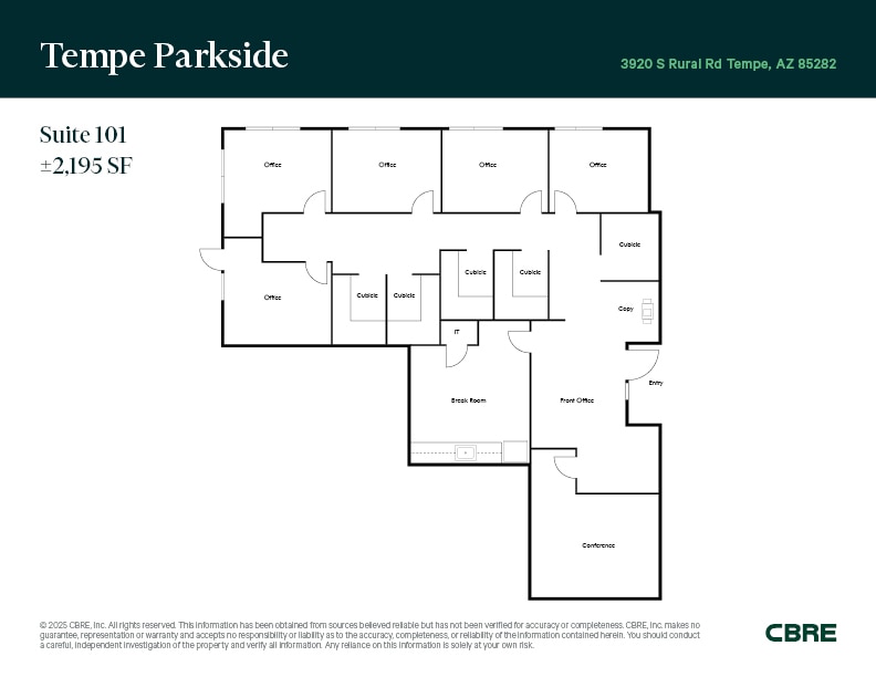 3920 S Rural Rd, Tempe, AZ for lease Floor Plan- Image 1 of 6
