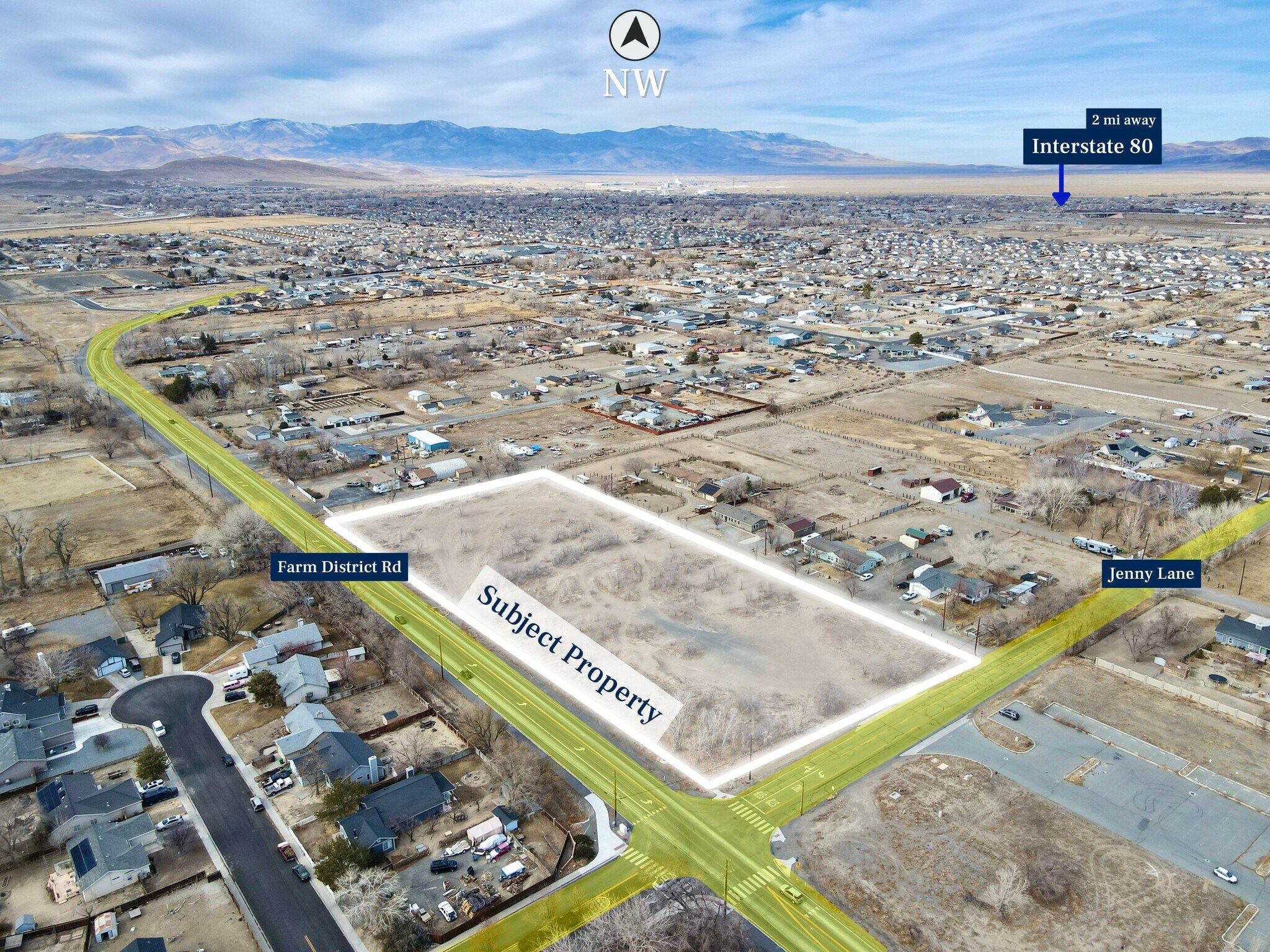 Farm District Rd, Fernley, NV for sale Aerial- Image 1 of 1