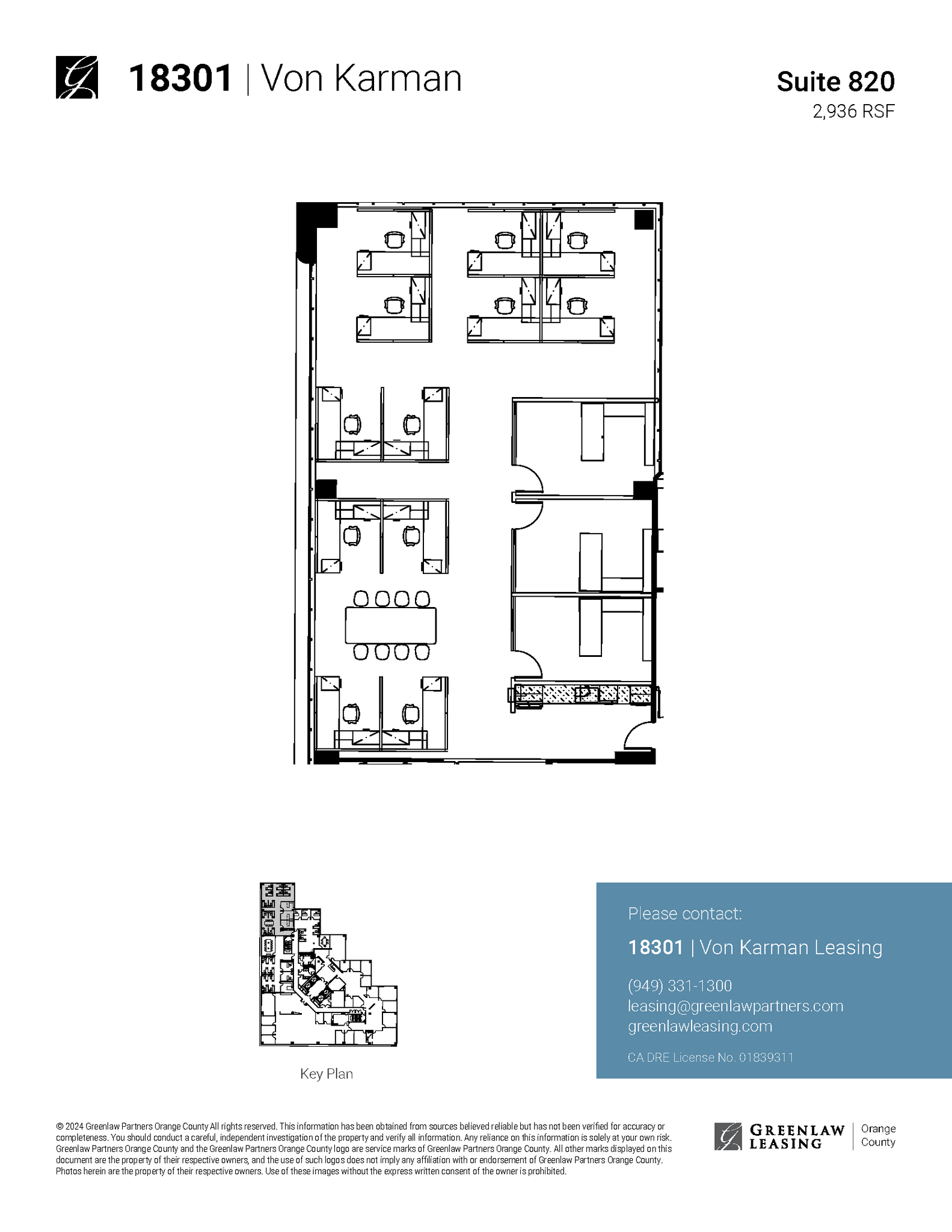 18301 Von Karman Ave, Irvine, CA for lease Floor Plan- Image 1 of 2