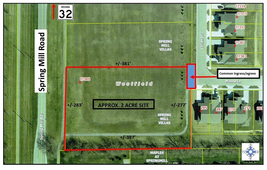 17305 Spring Mill Rd, Westfield, IN 46074 2.18 acres Spring Mill