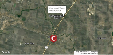 N US Highway 77, Driscoll, TX - aerial  map view