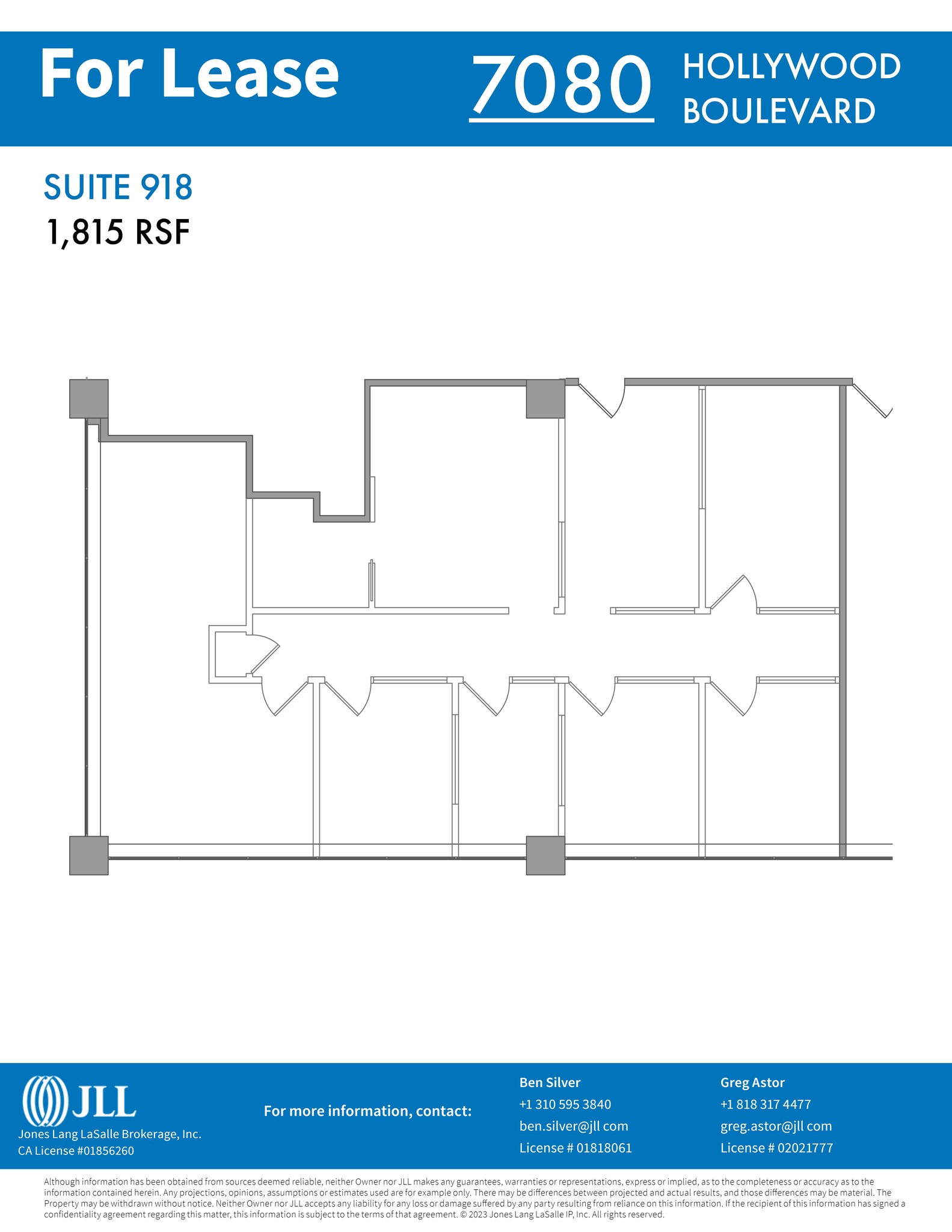 7080 Hollywood Blvd, Los Angeles, CA for lease Site Plan- Image 1 of 1