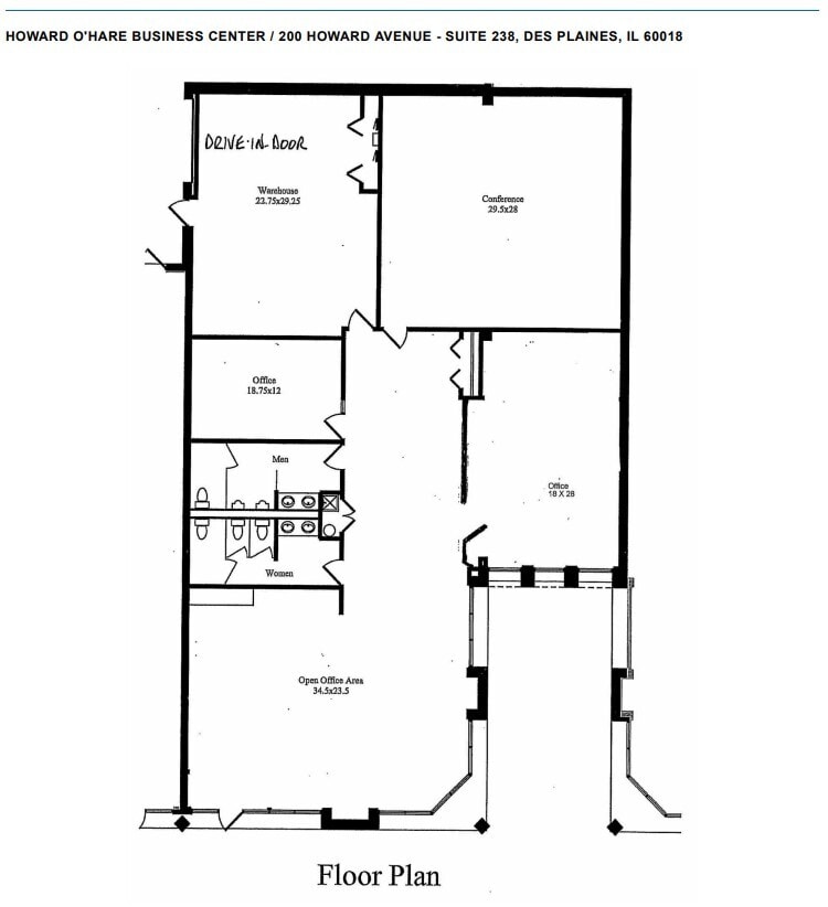 200 E Howard Ave, Des Plaines, IL for lease Floor Plan- Image 1 of 1