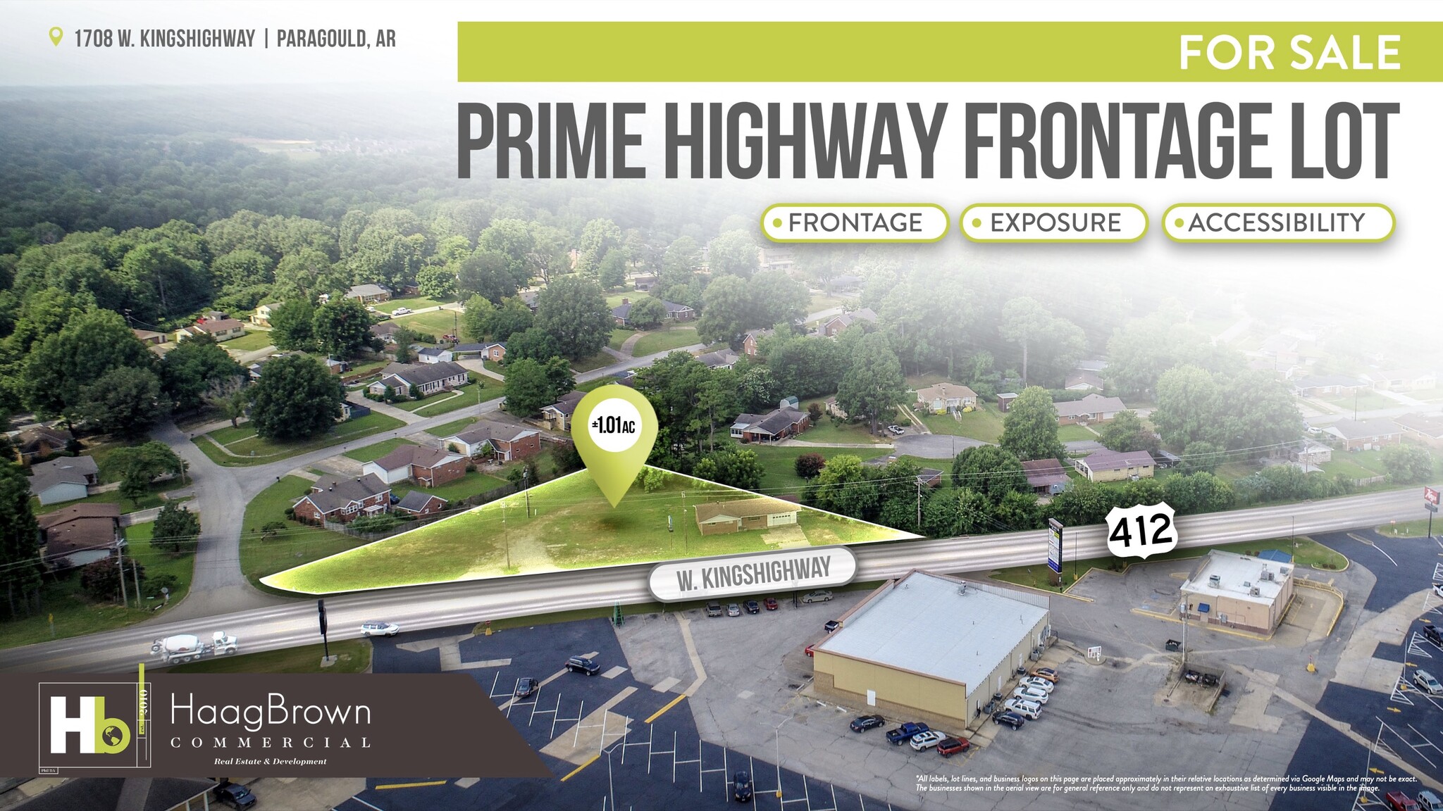 1708 W Kingshighway, Paragould, AR for sale Aerial- Image 1 of 4