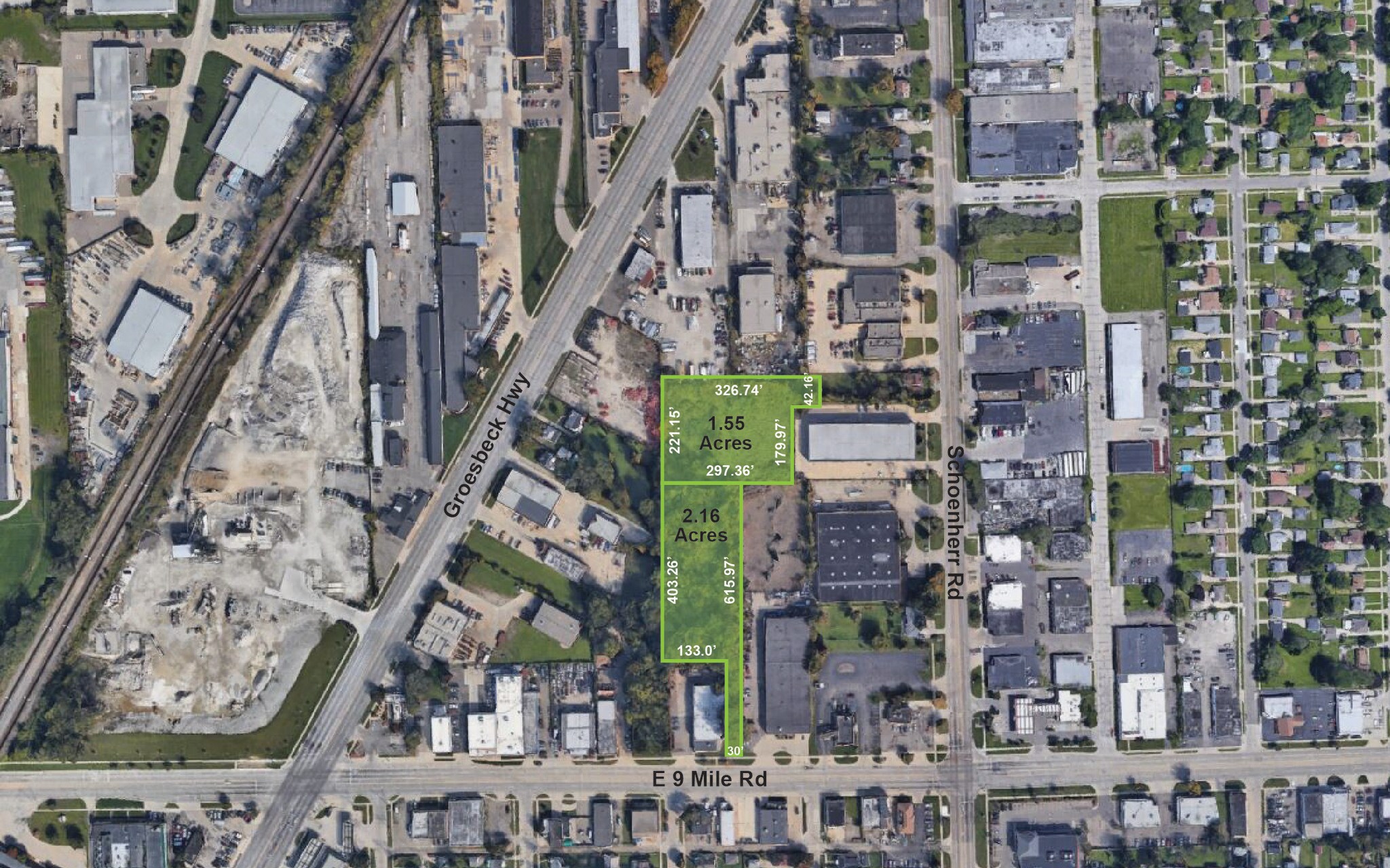 3.71 Acres Zoned M-2 portfolio of 2 properties for sale on LoopNet.com Aerial- Image 1 of 3