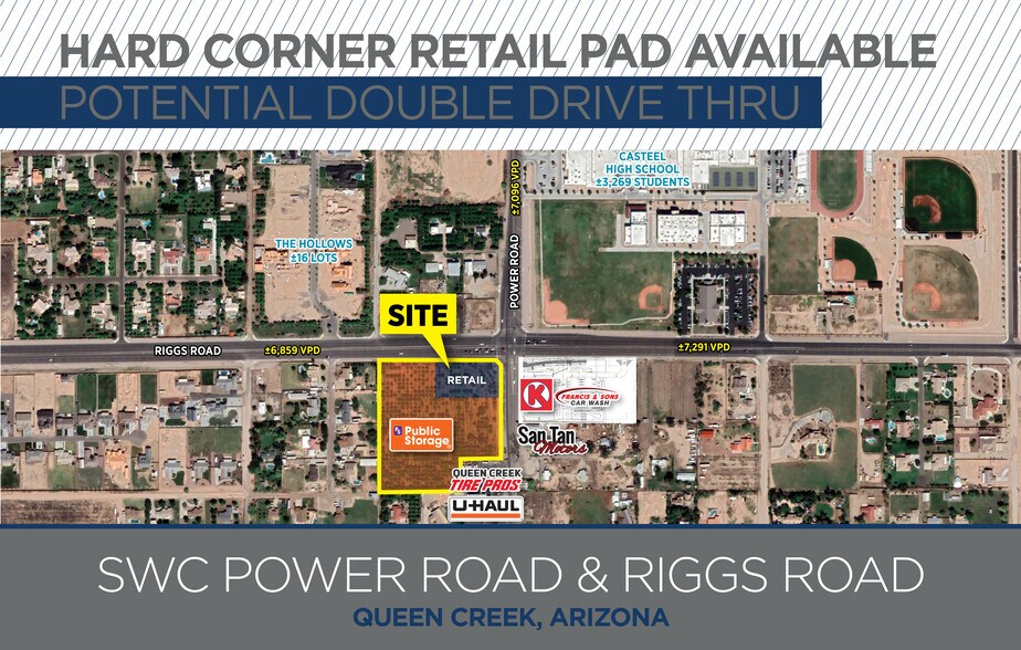 SWC Power & Riggs Rd, Chandler, AZ for lease - Aerial - Image 1 of 2