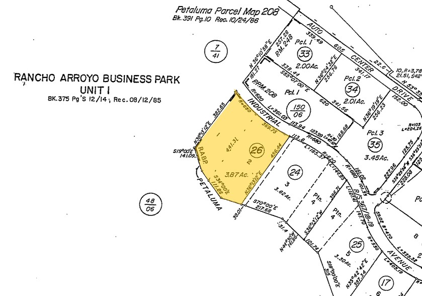 1129 Industrial Ave, Petaluma, CA for sale - Plat Map - Image 3 of 4