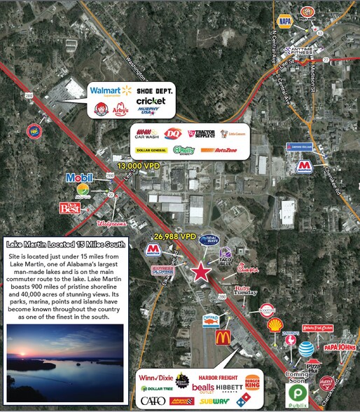 280 Retail Development, Alexander City, AL for lease - Aerial - Image 2 of 2
