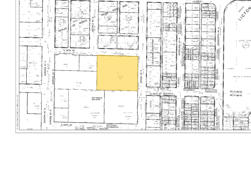 1201 N 96th St, Seattle, WA for lease - Plat Map - Image 3 of 10