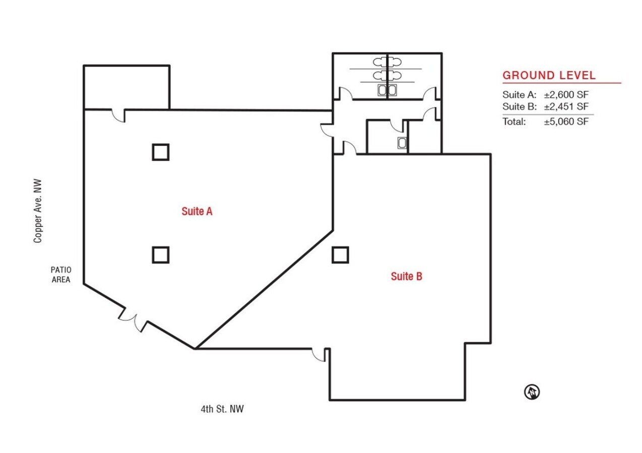 400 Tijeras Ave NW, Albuquerque, NM 87102 - Unit A -  - Floor Plan - Image 1 of 1