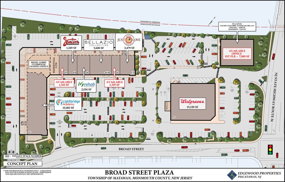 Route 34 & Broad St, Matawan, NJ for lease - Site Plan - Image 2 of 22